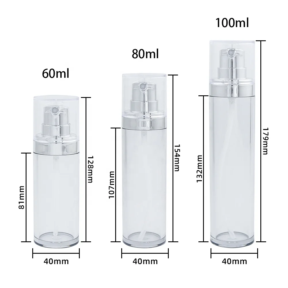 Spot Custom Diameter 40 Full Cap Spray Bottle 60/80/100ml Gradient Color Plastic Packaging Bottle Guangzhou  Cosmetic Bottle