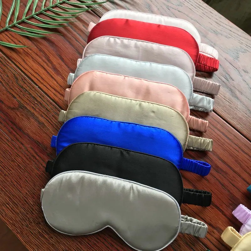 Оптовая продажа, 100% Шелковая Маска Для Глаз тутового шелкопряда для путешествий, роскошная шелковая маска для сна