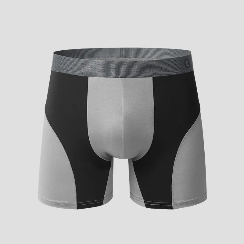 Wholesale High Quality Ice Silk Mens Bamboo Breathable Men Boxers Briefs Plus Size Long Boxers Mens Underwear