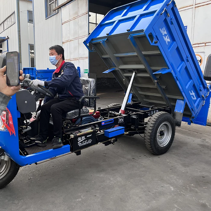3 tons 4 tons 22hp 24hp 26hp 28hp 34hp heavy Cargo Diesel Motorized Tipper Three Wheeler Dump Tricycle for Africa