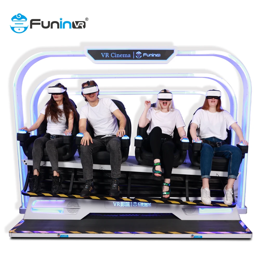 ZHUOYUAN NEW 4 seat  9d vr simulator game machine 360 degree 9d vr cinema simulator