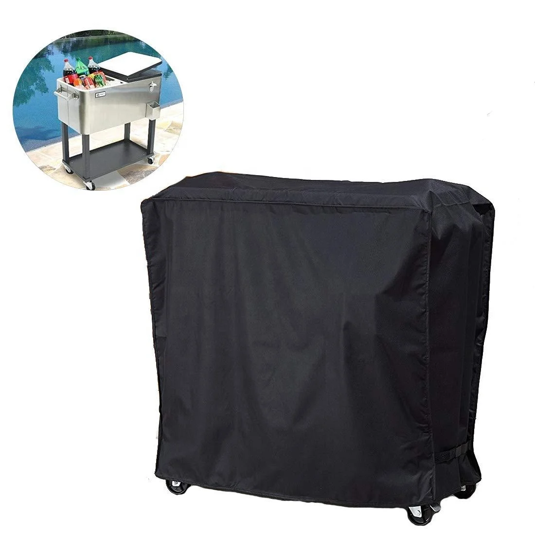 Limited Time Seckill Black Waterproof Rolling Cooler Cover Cold Drink Car Cover