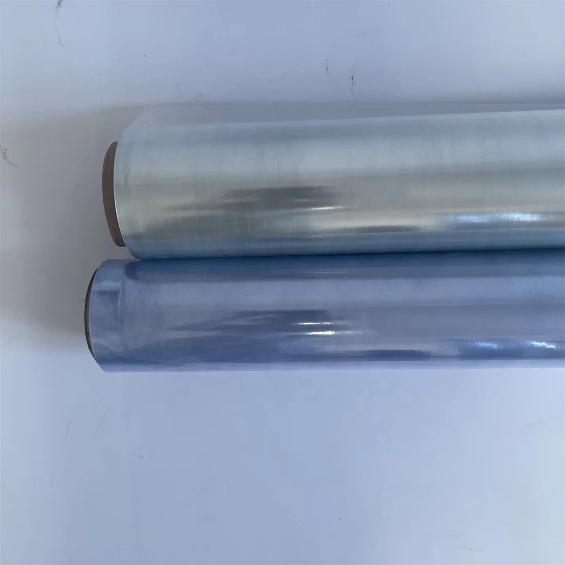 China factory transparent blue printed pvc film for packing mattress