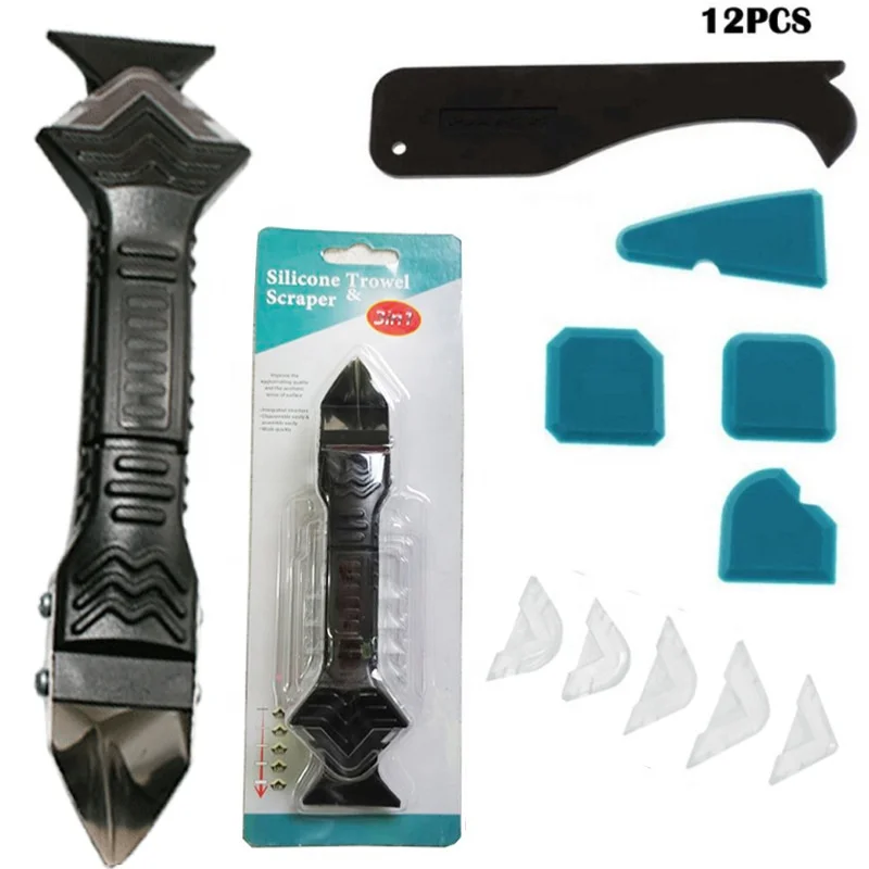 New product tools Popular Professional Caulk Tool Kit 3 in 1 Sealant Scraper and Trowel Silicone Sealant Finishing Tool