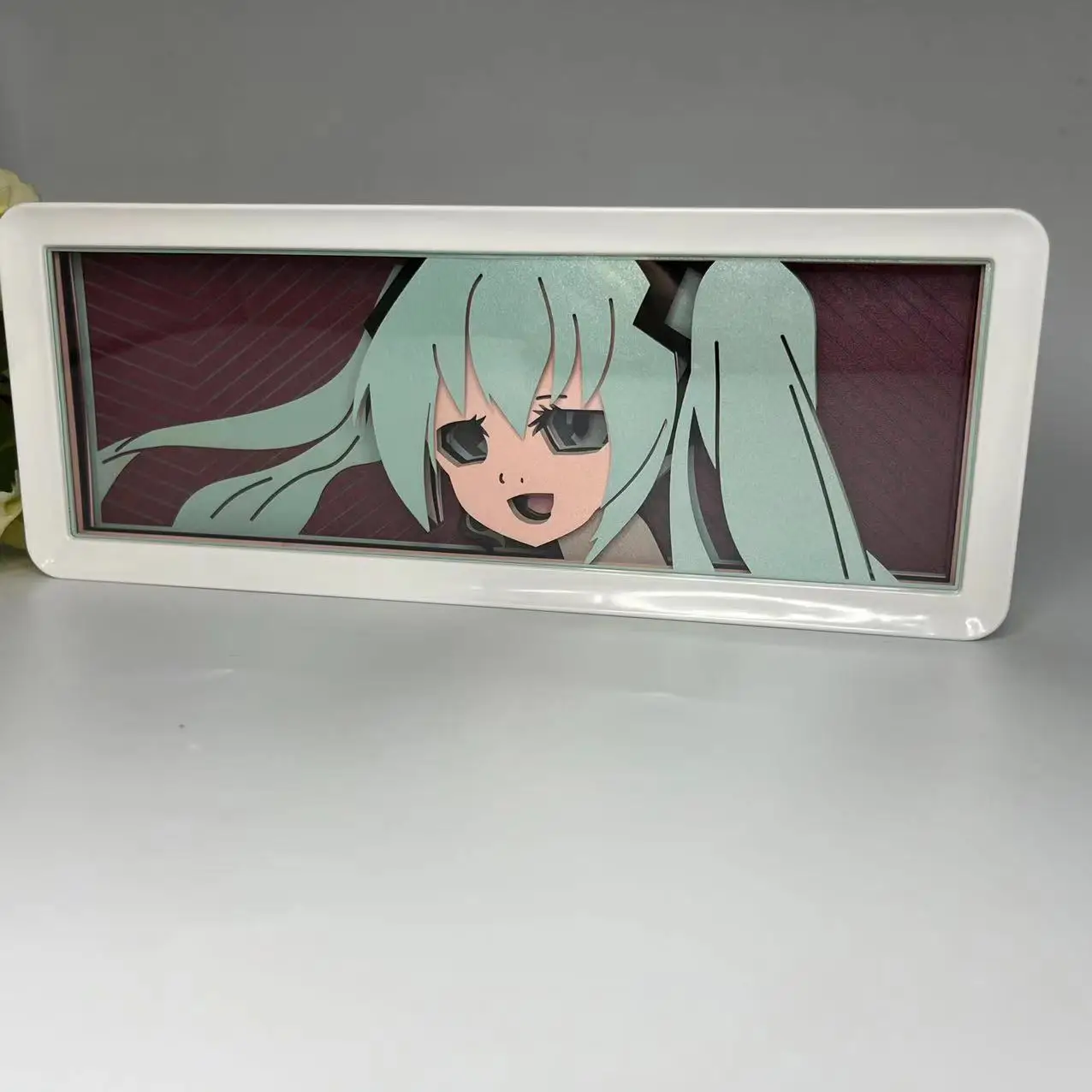 Anime Light Box Led Strip Lights Anime Eyes Shadow Box Picture Frame 3D Paper Carving Usb Table Lamp Mood Light Room Decor Gift