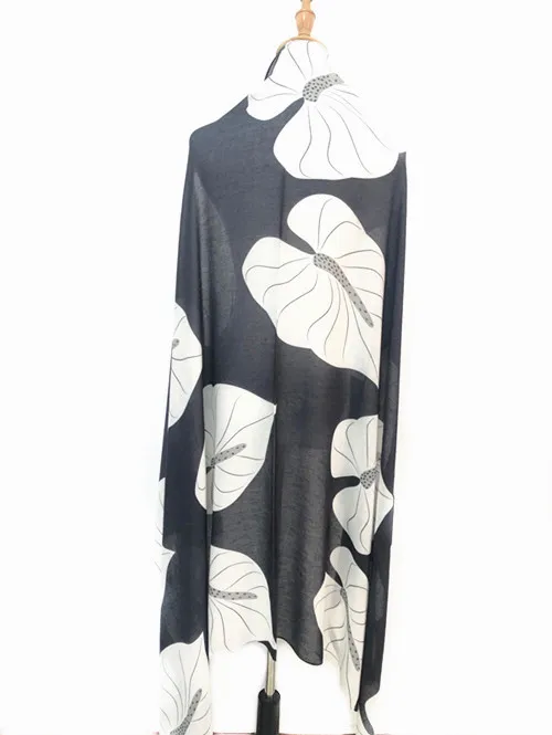 USA Hawaii Low MOQ custom printed tropical floral printed 100% Rayon beach sarong pareo perfect beach cover up