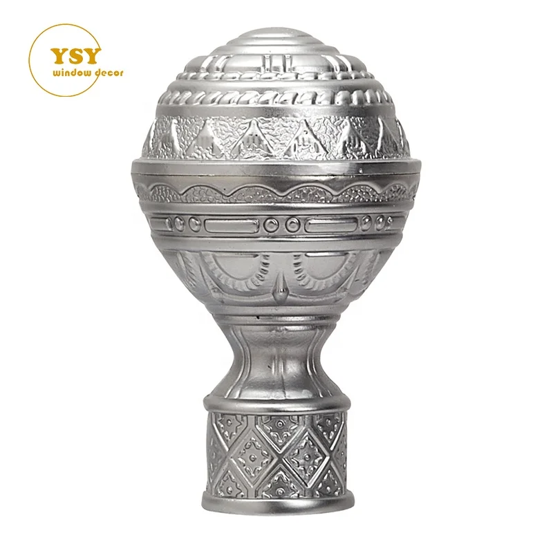 Window Curtain Rod Cap Finials Decorative Pole Finials End Caps Window Rod Stoppers 1.1inch