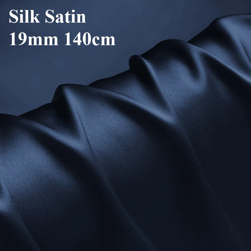 Spot 100% Pure Silk Fabric 19mm Plain Dyed Golden Charmeuse Silk Satin Fabric For Dress