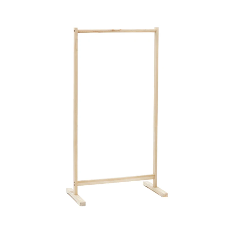 Floor Standing Bamboo Wood Clothes Laundry Rack Garment Rack Hanger Shelf Closet Organizer