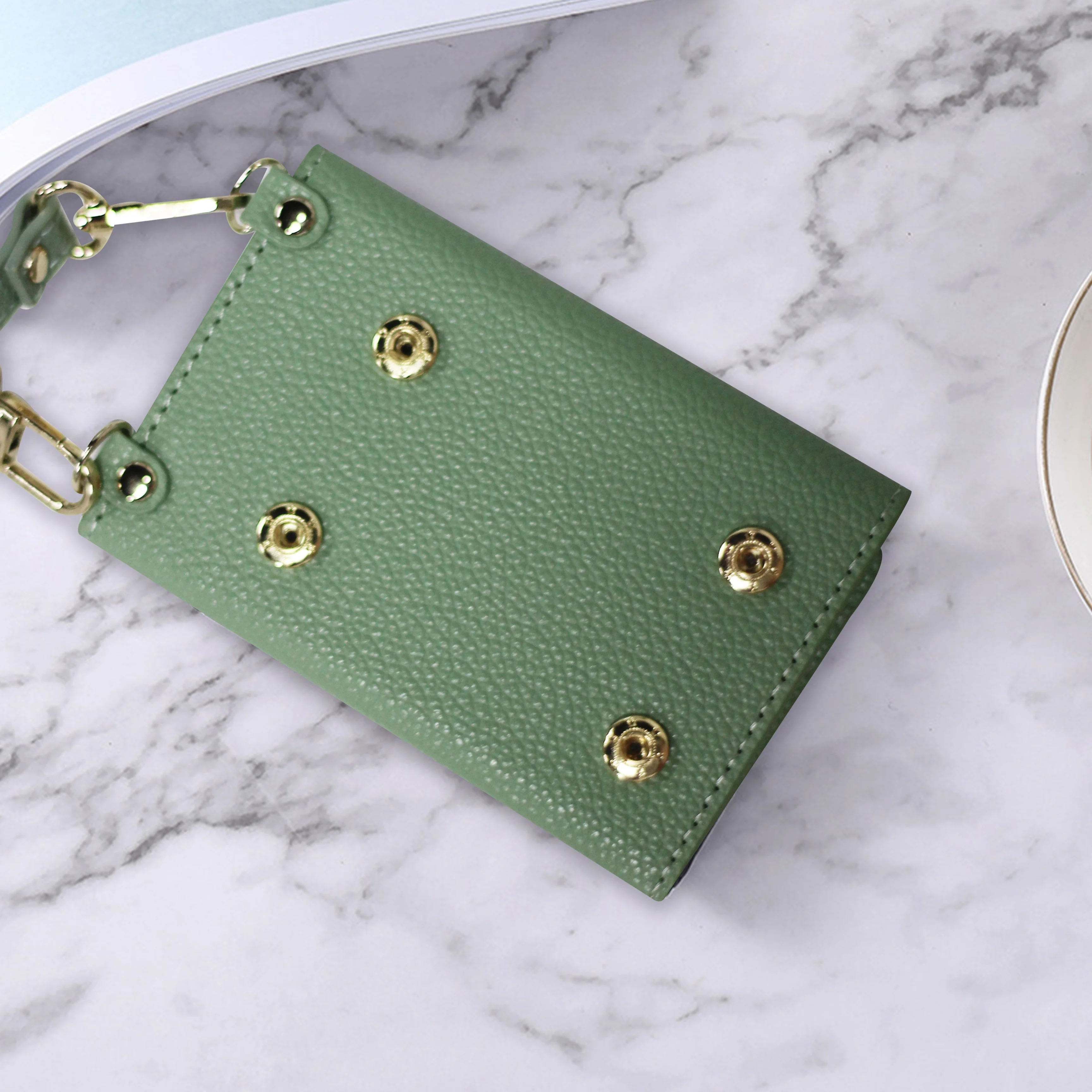 PU Leather Phone Wallet Case With Credit Card For iPhone 15 pro max 15 14 13 12 Pebble Leather Wallet Phone Case With Strap