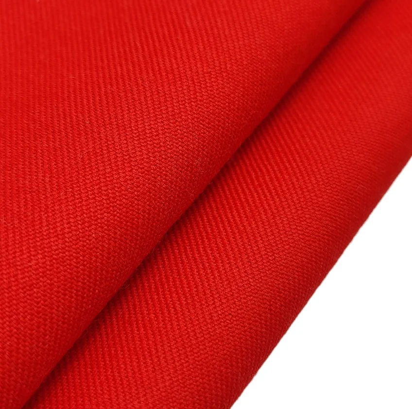 150g-230g dyed red twill aramid 3A fire retardant cloth flame retardant anti-static aramid cloth for industrial fabrics