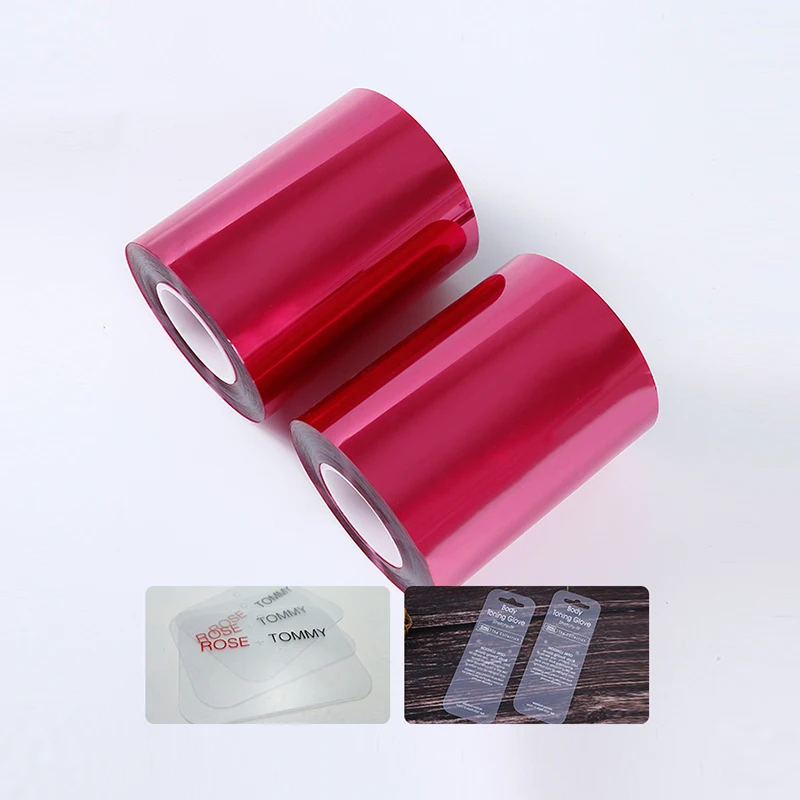 thermal laminating pet film/metallized pet twist film/red metalized pet film polyester food film for Adhesive tape, tag, label