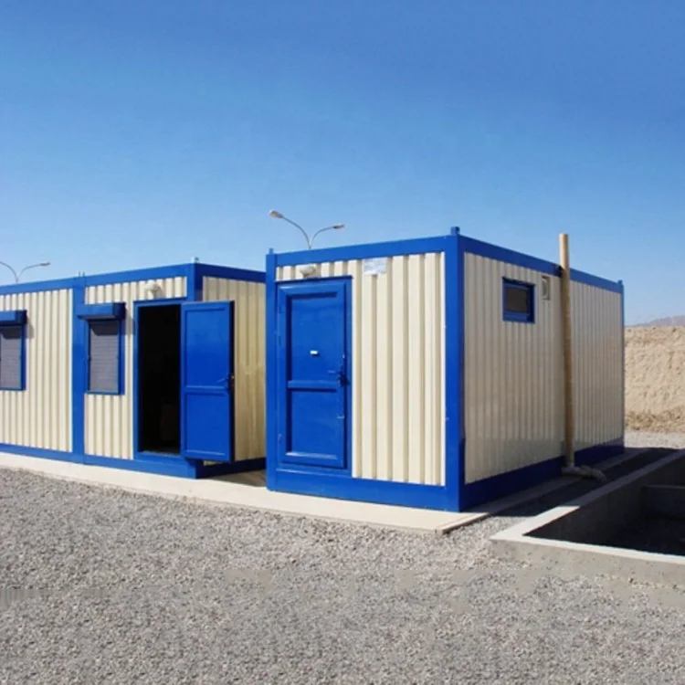 Low cost mobile 20ft living units container building living units with toilet