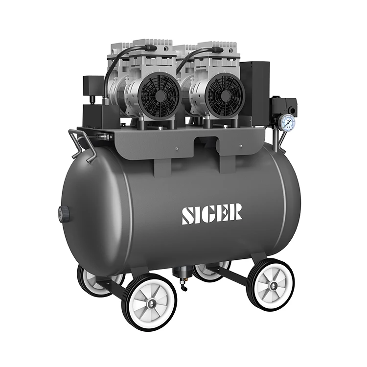 
Hygienic AC Power Portable Medical Low Noise 60L Free Air Output Compressor 