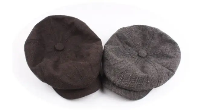 Зимняя, осенняя, европейский стиль, 6 панелей, плющ, кепка газетчика для мужчин