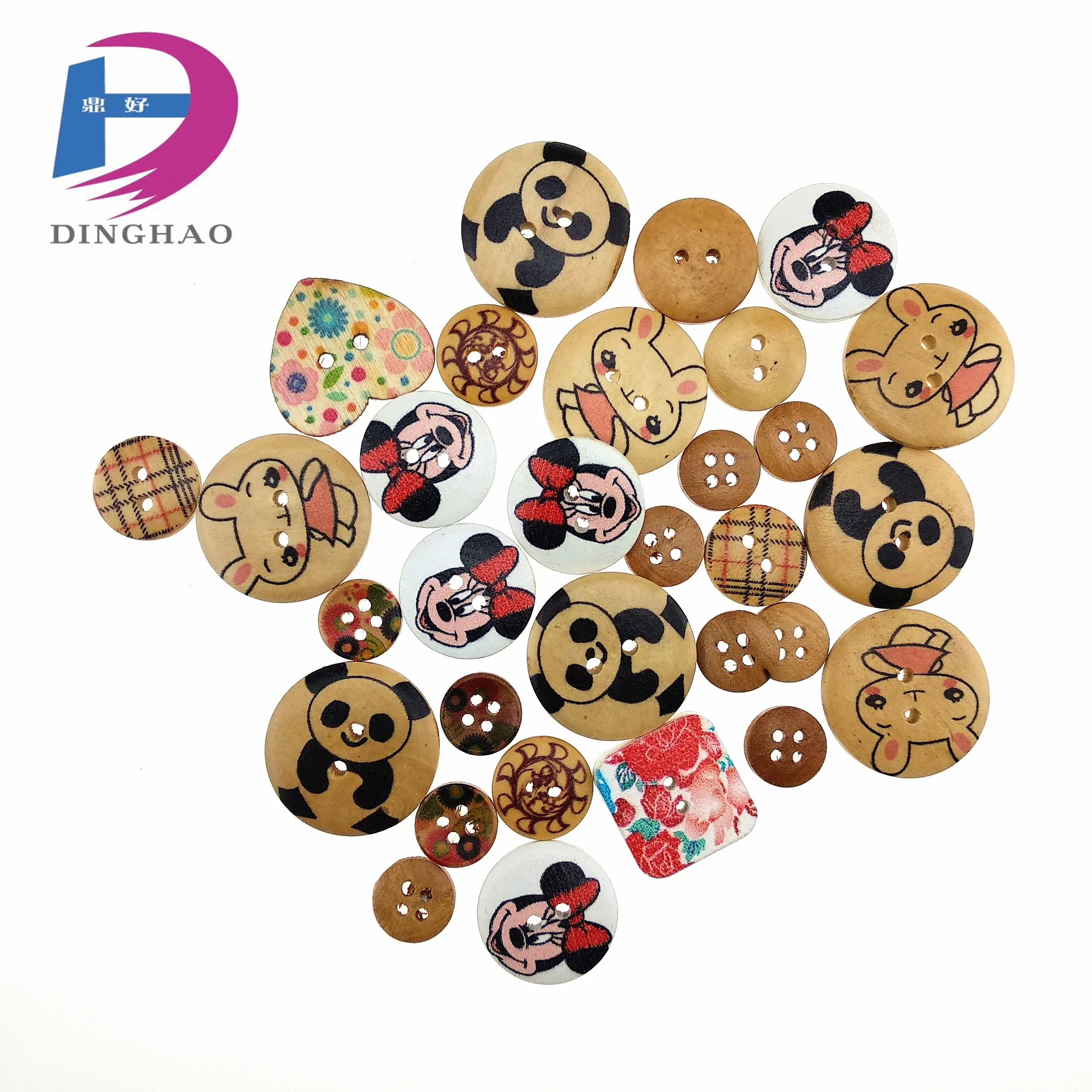 10mm 1cm round four hole wooded mini button for shirt