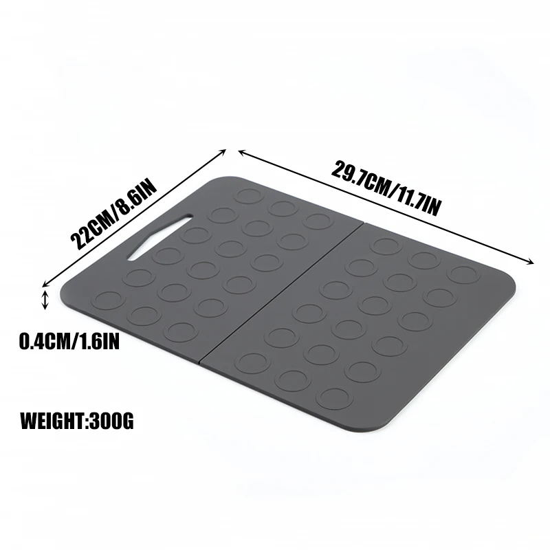 No Slip Professional Collapsible Cutting Board Kitchen Silicone Folding Cutting Chopping Board