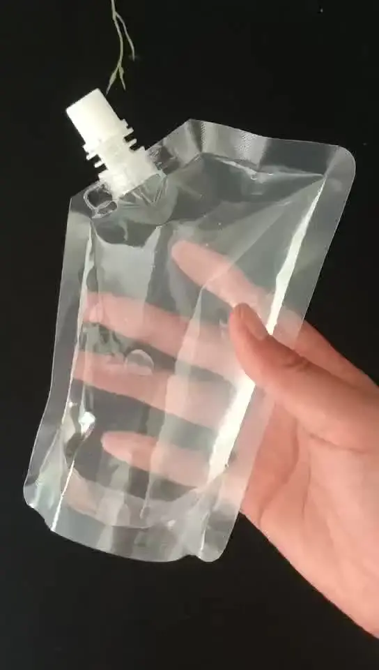 Beverage Universal Nozzle Transparent Stand-up Bag 500ml Disposable Bean Berry Sauce Medicine Bag