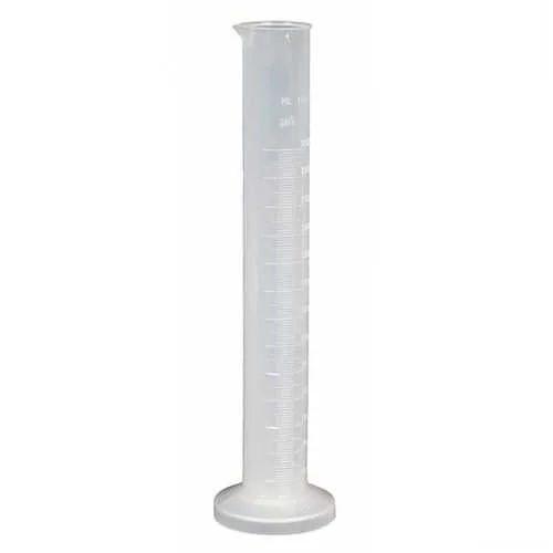 Measuring cylinders with round bottom available in different capacity laboratory equipment for easy pouring of liquids