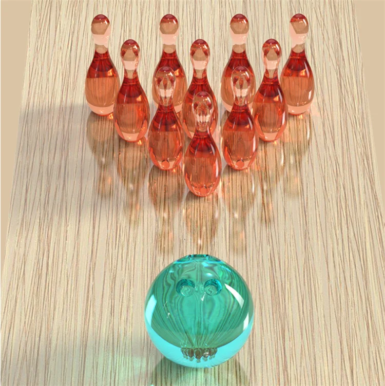 Y3937 DIY Game mold epoxy Resin Bowling Pins Bowling Ball Silicone Mold for Kids