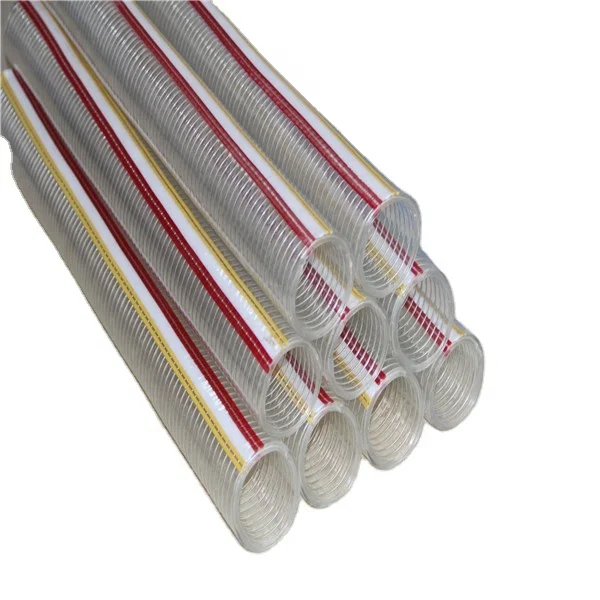 Transparent Tube Vacuum Tube Plastic Reinforced 100mm Clear PVC Oil-pipe Steel Wire Hose