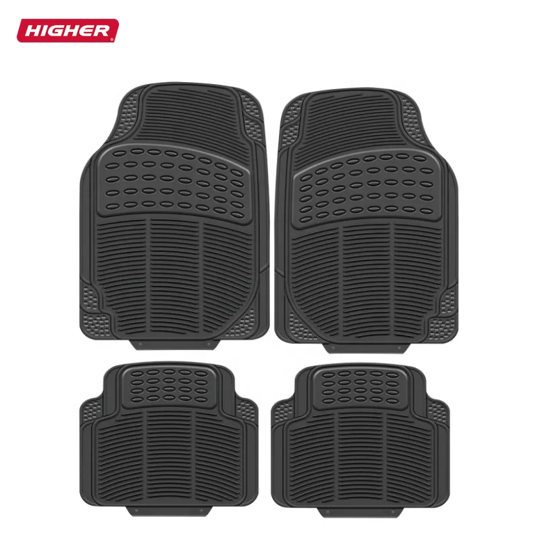 Higher Brand Universal Rubber PVC 4 pcs set car mats