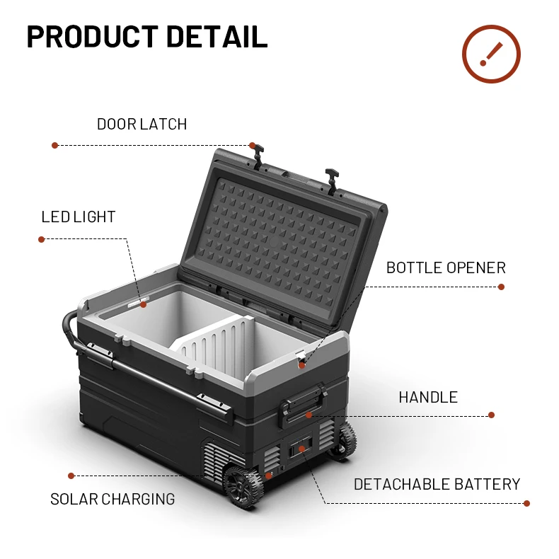 TDW50 Alpicool car fridge AC/DC OEM Compressor camping refrigerator Small Cooler box 12v freezer for Car Home Outdoor Use