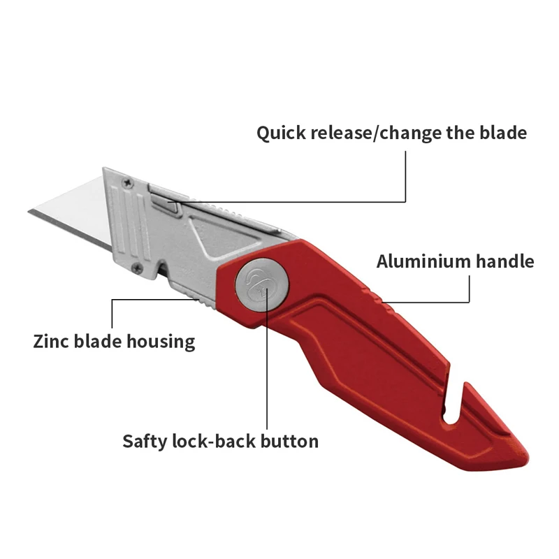 Heavy Duty Retractable  Utility Knife Box Cutter for Cartons Cardboard and Boxes