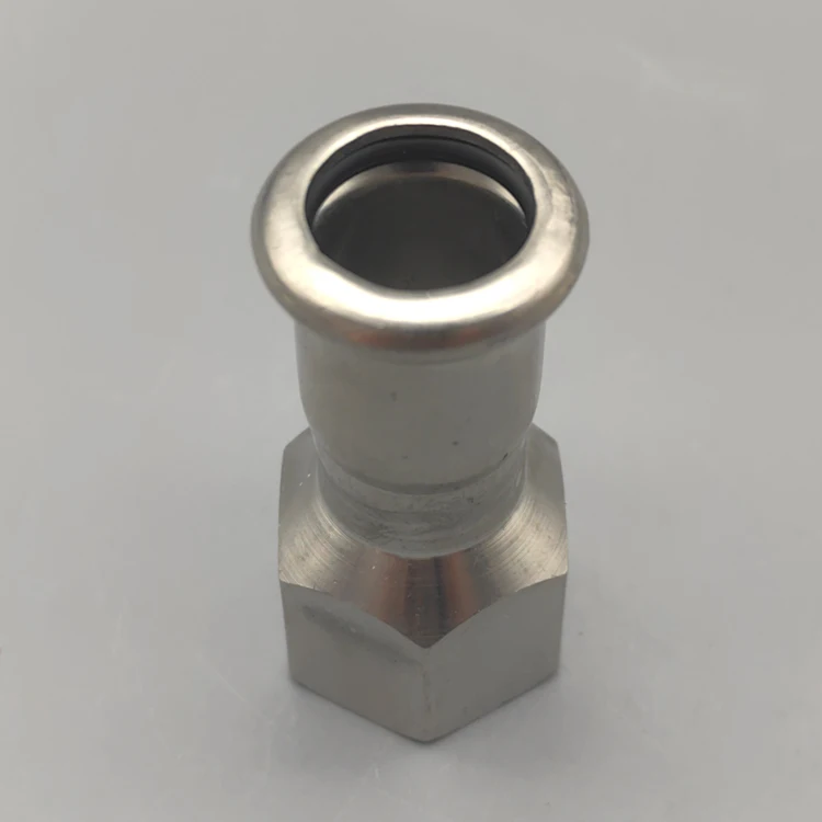 Huifa Water Pipe Plumbing Pipe Fitting Stainless Steel 304 DVGW M-Profile Press Plumbing Fitting Female Threaded Coupling