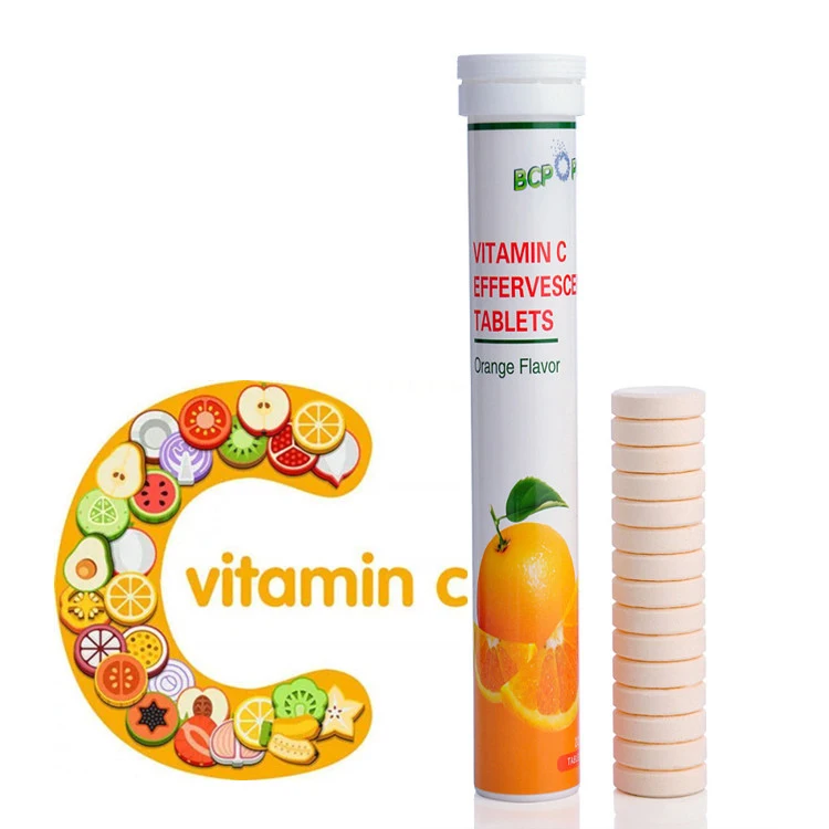 Halal Healthcare Supplement Skin Effervescent Tablet Whitening and Immunity Enhancement Vitamin C 1000mg OEM ODM Private Label