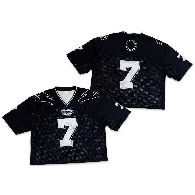 Custom Sublimation American Football Jersey Wholesale Mesh Boxy Oversized Jersey