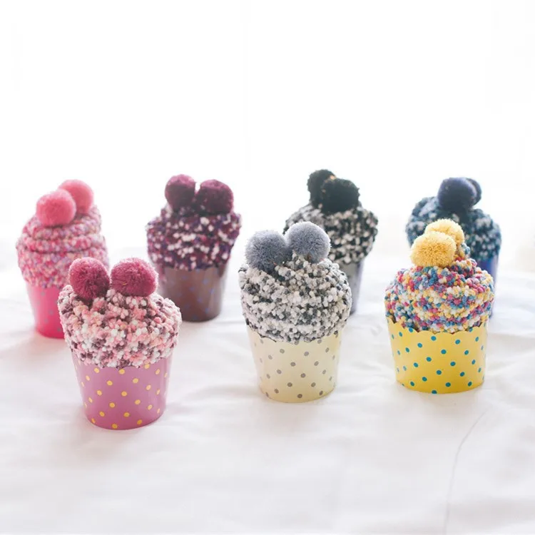 hot sales cupcake socks gift colorful patterned winter warm pops socks cozy fuzzy funny socks for women
