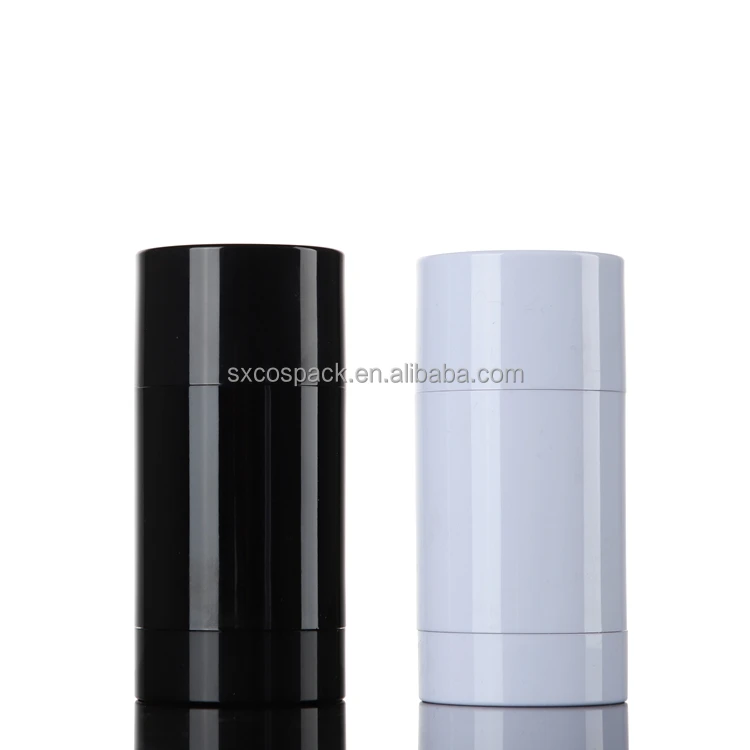 15g 30g 50g 75g Round Deodorant stick, Push Up Packaging Tubes For Deodorant, Black/White/Transparent Plastic Deodorant Bottle