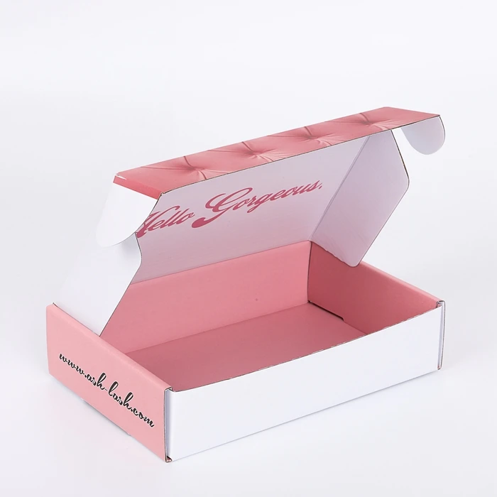 Recycled beauty cosmetics packaging mail box mailer shipping boxes with custom logo