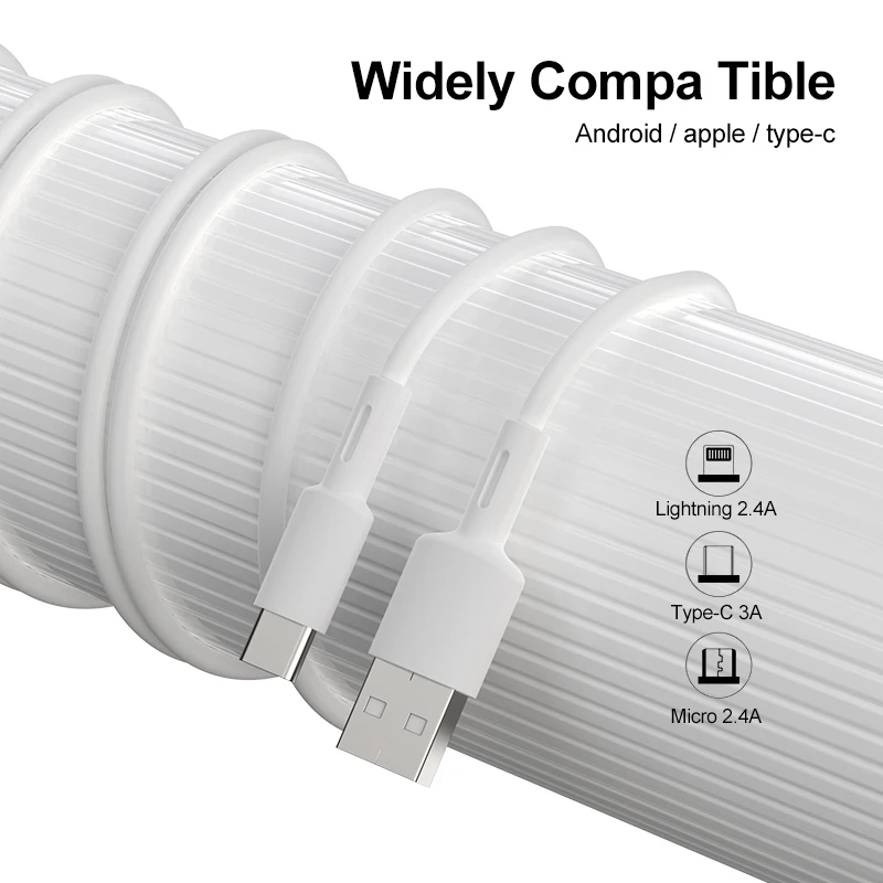 new products fast charging cable Usb Cable Set For iPhone mini tube display box for all type-c micro phone charger cable