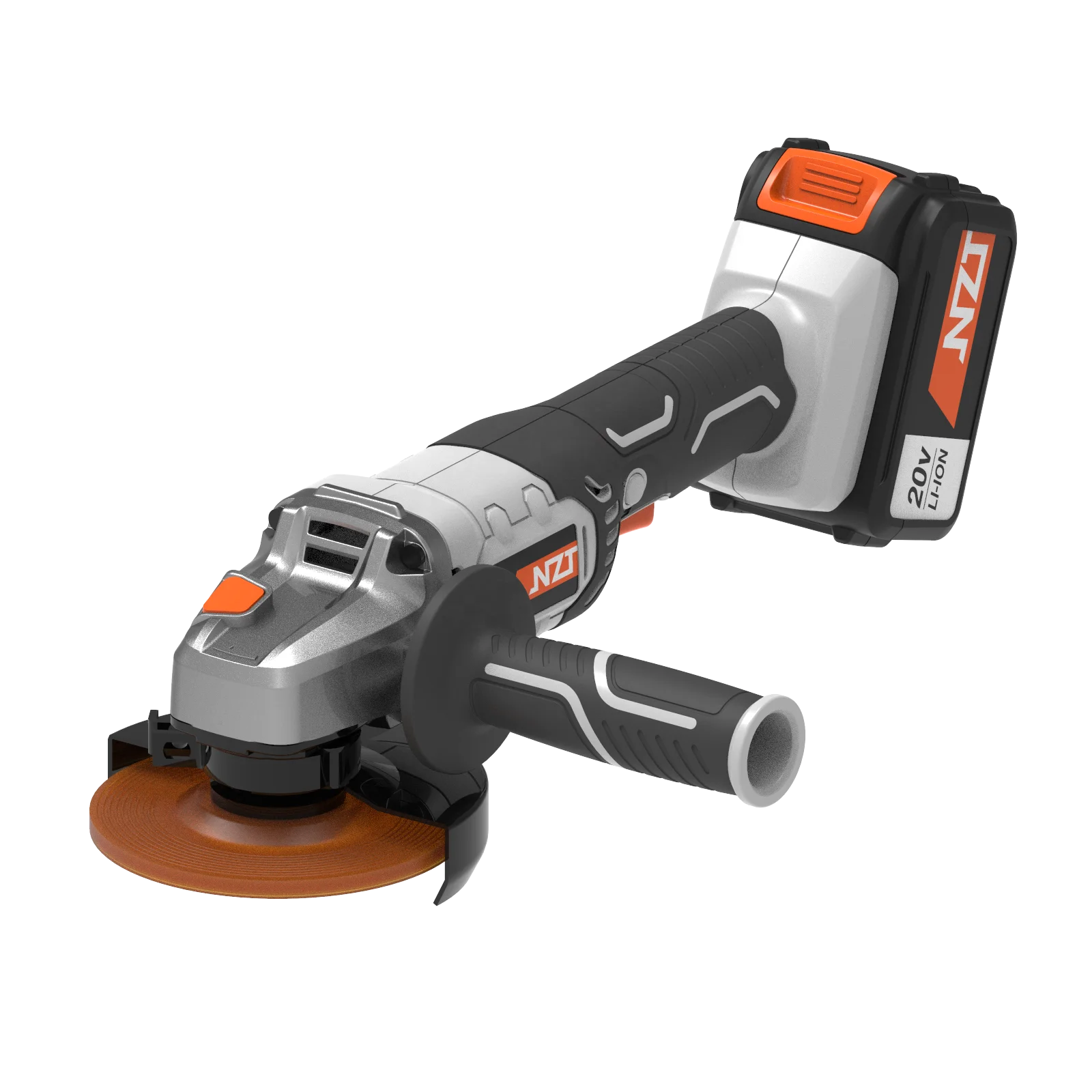 High Quality Orange/Blue/Red PA6-GF30 Housing Practical Professional Li-Ion Cordless Angle Grinder for Material Processing