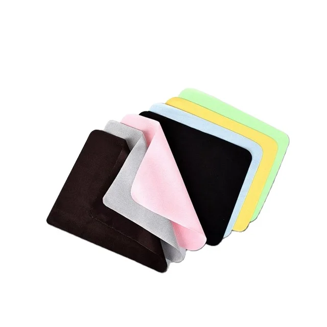 Пользовательский логотип микрофибра оптовая продажа ювелирных изделий бархат полировка чистящая ткань для ювелирных изделий