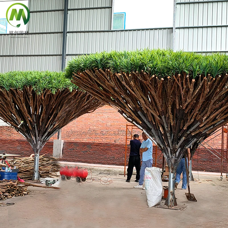 Wholesale removable dracaena artificial plant easy to install landscape artificial large dracaena tree outdoor decoration