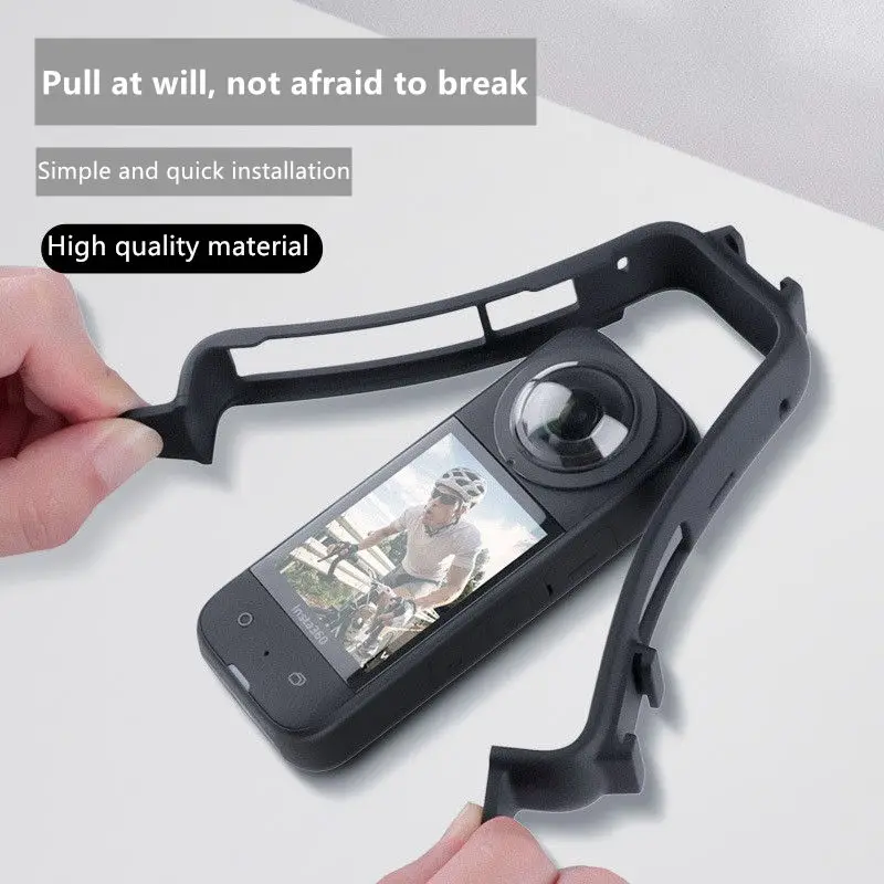 Frame Cage Housing Case Including Protective Lens Cap Adapter Mount Bracket For Insta360 X3 Cams