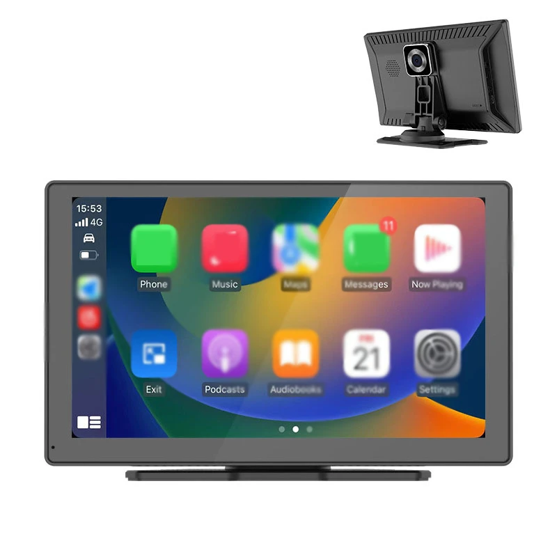 9inch Q9S dash cam Auto Android wireless carplay front and rear dual recording car navigation system car dvd player