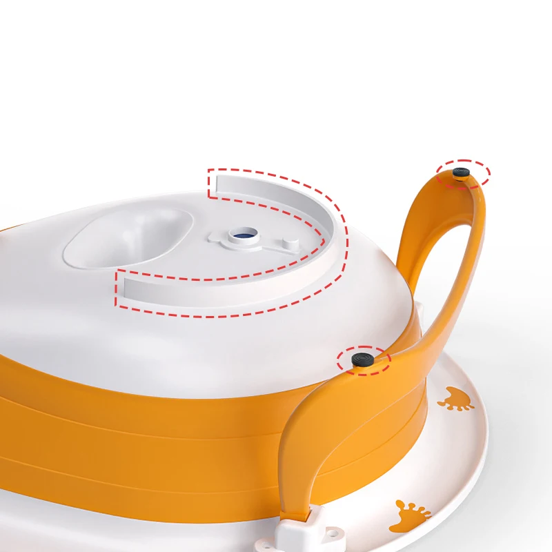 Mini Foldable Collapsible Plastic Baby Folding Bath Tubs Bathtub Set With Stand For Kids 2022