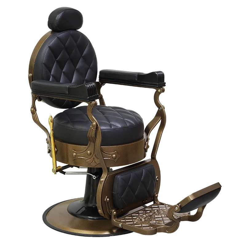 Роскошный классический стиль красоты Парикмахерская парикмахерское кресло сверхмощное Черное и Золотое парикмахерские кресла