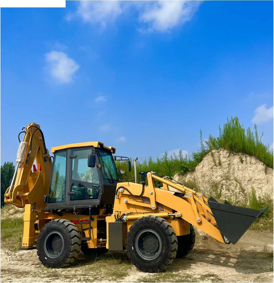 Cheap New Multi Function Backhoe Loader Retroexcavadora  Household Farms Wheel Excavator Used backhoe excavator loader