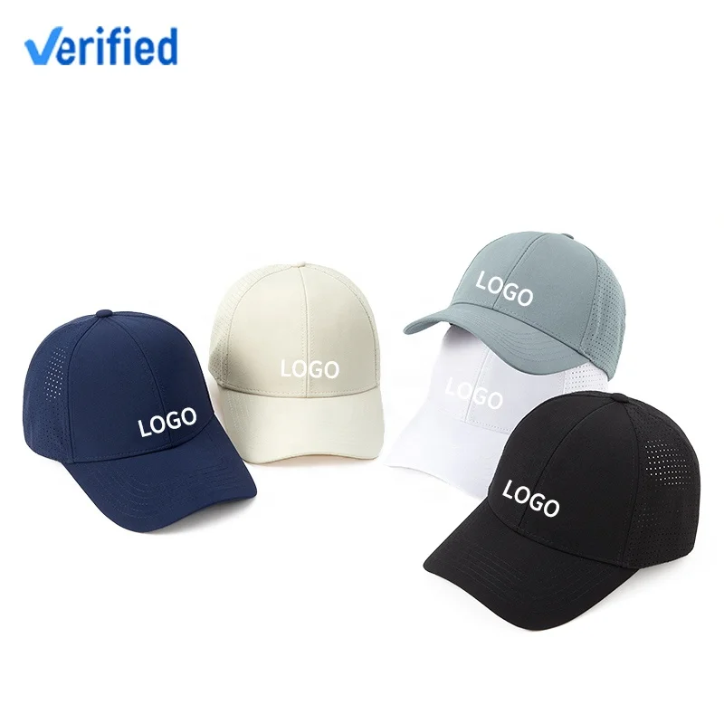 Customized logo  Summer  sports Duck Tongue Hat Outdoor Mountaineering Tourism Sun Hat Laser hole vintage baseball cap