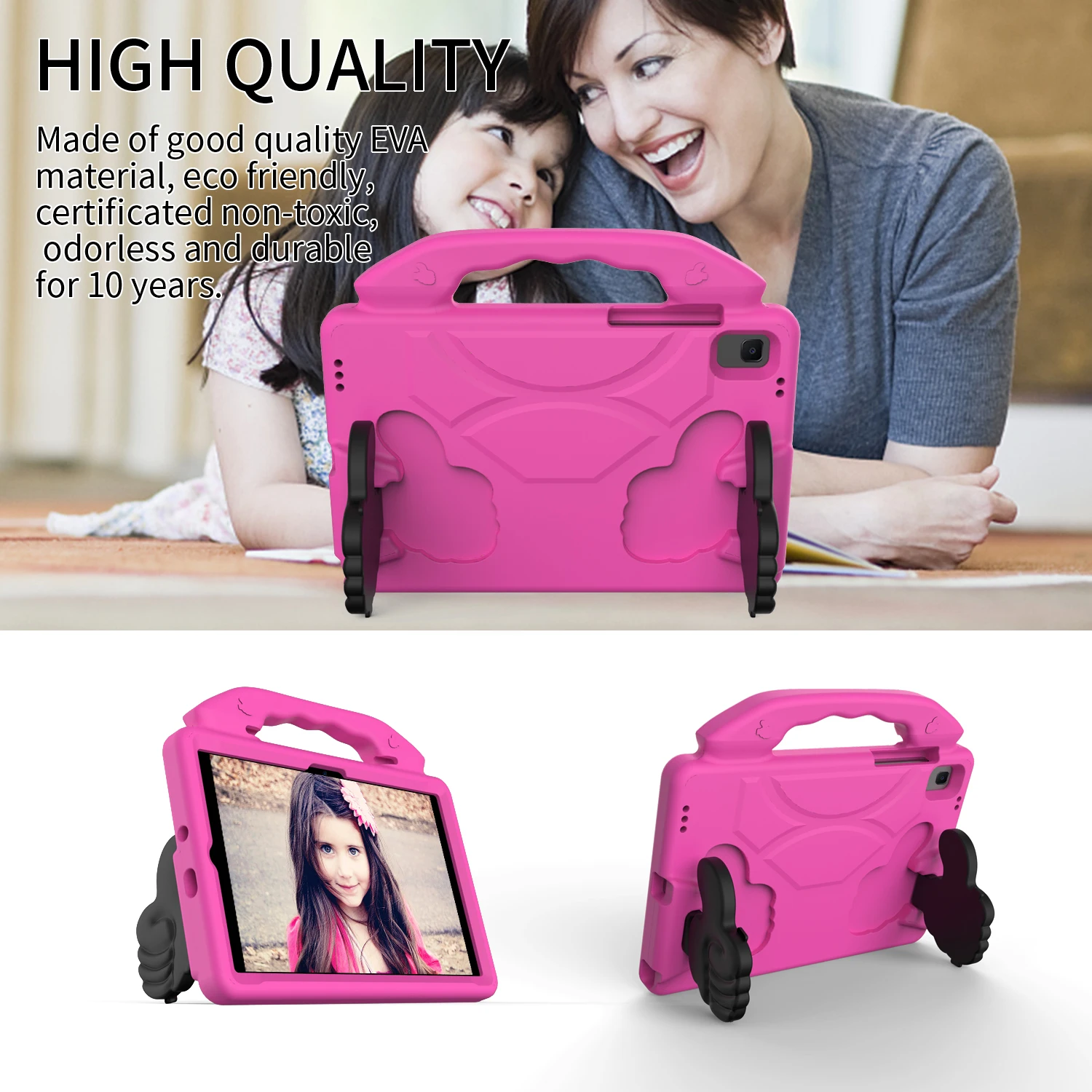 EVA Shockproof Soft Silicone Tablet Cover For Samsung Galaxy Tab A8 10.5 Inch X200 Stand Coque Protective Case