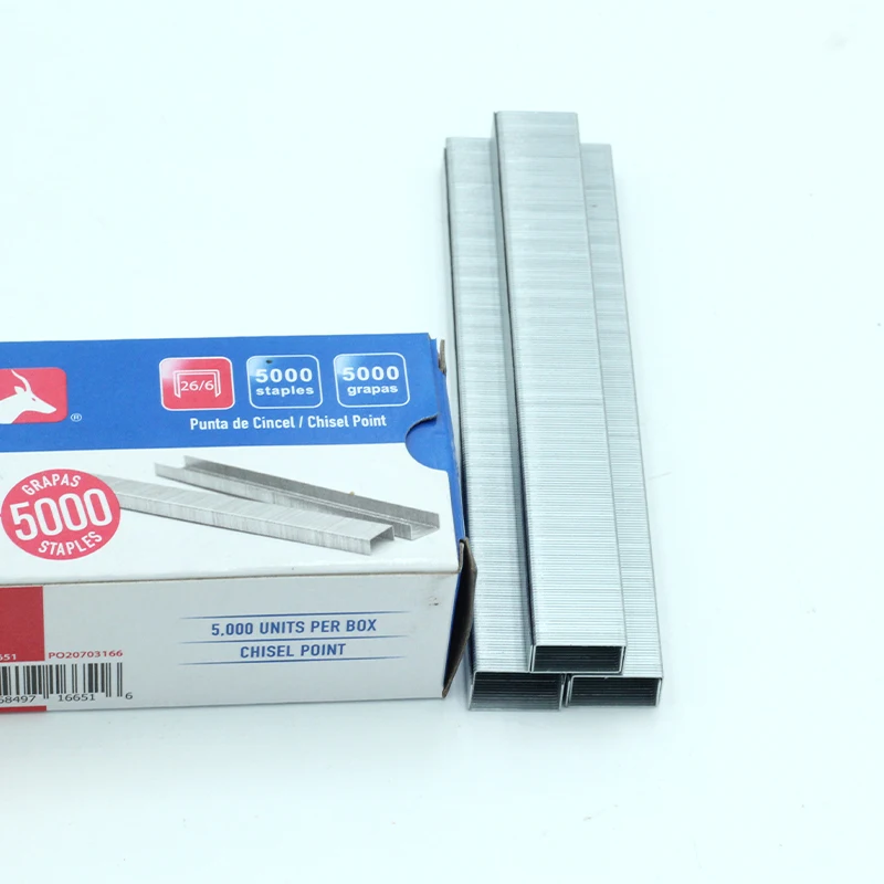 China manufacturer wholesale low price of standard 26/6 24/6  office staples