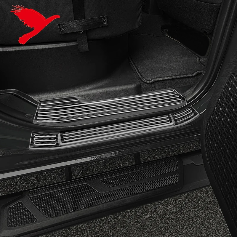 Side Door Sill Scuff Plate Threshold Entry Guard Covers For Toyota Tacoma 2024
