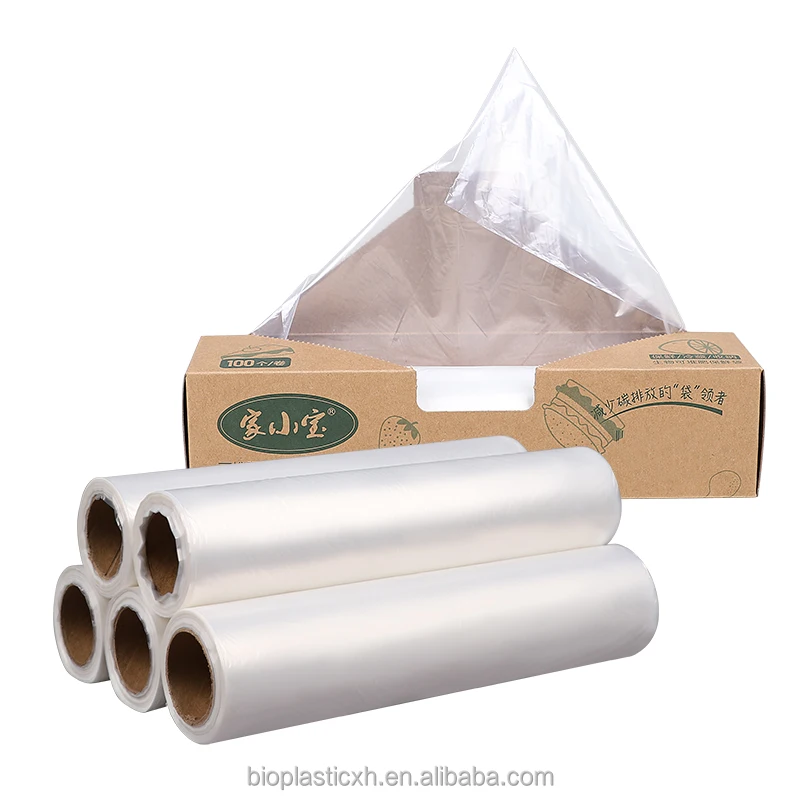 Custom printed extra thick compostable produce bags heavy duty fresh produce packaging bag for fruits and vegetables