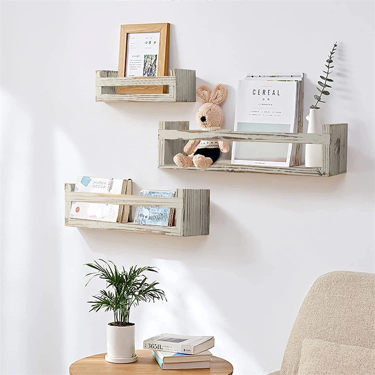 cheap Modern and rustic appearance, handcrafted with unique wall floating shelves