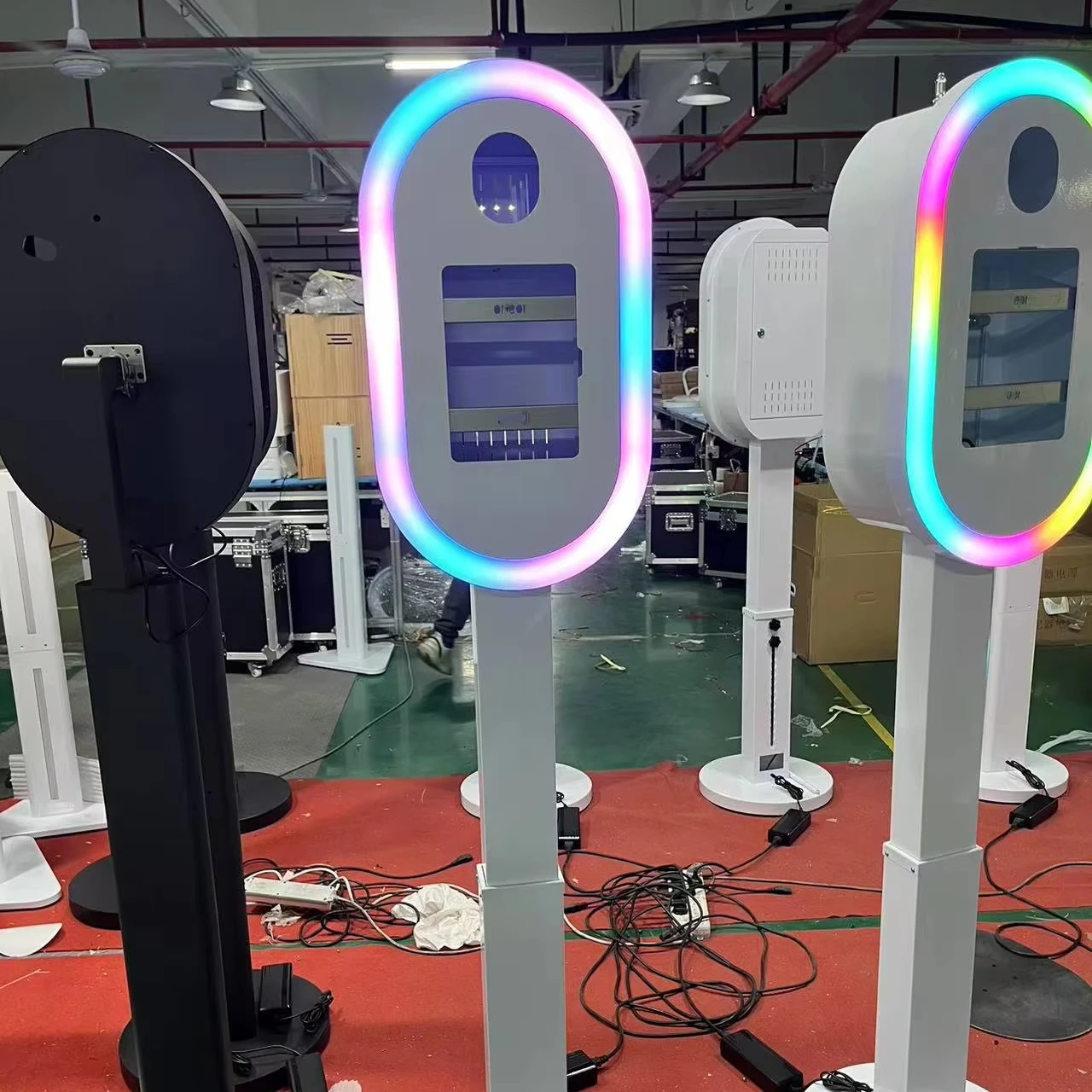 Hot Sale Lifting Elliptical iPad Photo Booth Stand Portable Photo Booth Suitable for Weddings and Parties mirror photo booth